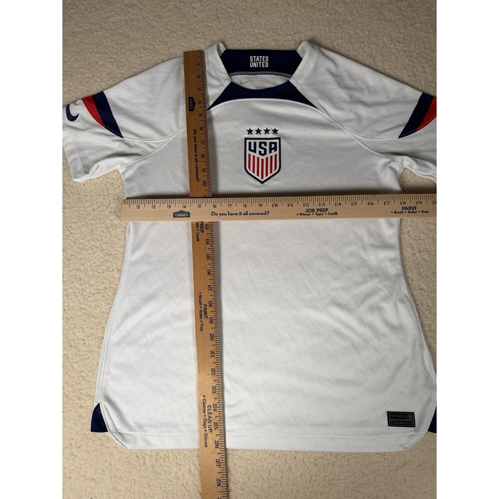 Nike Team USA Soccer Jersey Womens L Slim Fit Red White Blue World Cup National - Picture 8 of 10